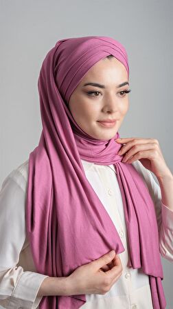 Gül Kurusu Arkadan Bağlamalı Şal Viskon Kumaş Üç Bantlı 2103_18