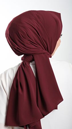 Bordo Düz Klasik Şal Medine İpeği Sade 202103_16