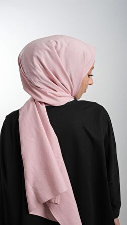Pembe Düz Klasik Şal Pamuk Caz Sade 202105_04