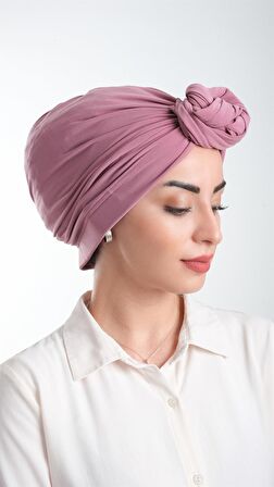 Gül Kurusu Pratik Hazır Geçmeli Tesettür Bone Kesik Elyaf Sade 2111_18