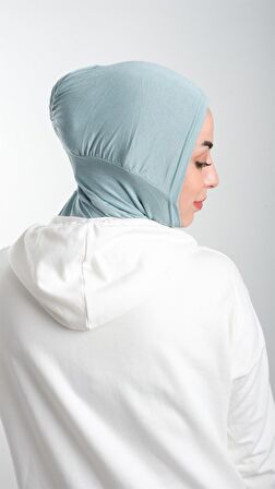 Çağla Yeşili Pratik Hazır Geçmeli Tesettür Bone Sandy Kumaş Spor Hijab 2113_32