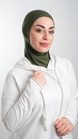 Zümrüt Pratik Hazır Geçmeli Tesettür Bone Sandy Kumaş Spor Hijab 2113_37