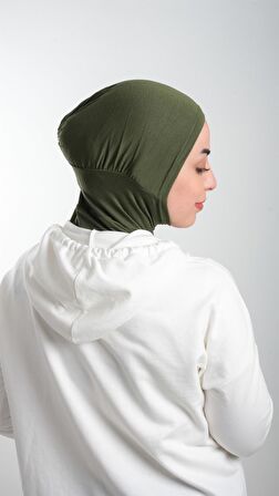 Zümrüt Pratik Hazır Geçmeli Tesettür Bone Sandy Kumaş Spor Hijab 2113_37
