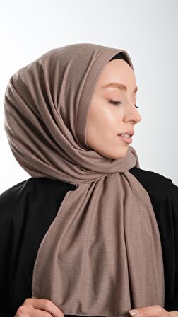Vizon Pratik Hazır Geçmeli Tesettür Şal Örme Kumaş Sade 2118_10