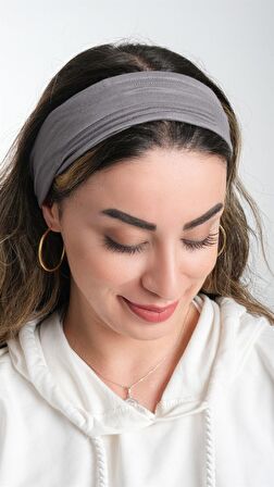 Gri Pratik Hazır Geçmeli Tesettür Bone Viskon Kumaş Sade 3007_15