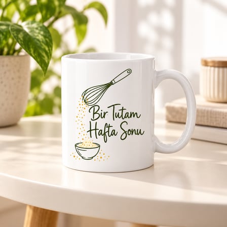 HOBİBAHÇEM Bir Tutam Hafta Sonu Tasarımlı Porselen Kupa - MODEL 587 HB006