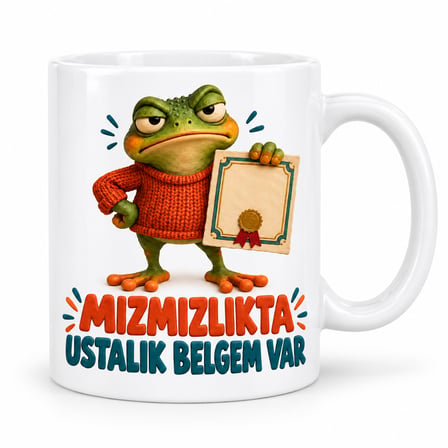 HOBİBAHÇEM Mızmızlık Lisansı Tasarımlı Porselen Kupa - MODEL 728 HB006