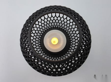 HOBİBAHÇEM Izgara Desenli Büyük Boy Tealight Mumluk Dekoratif Mum Tutucu HB006