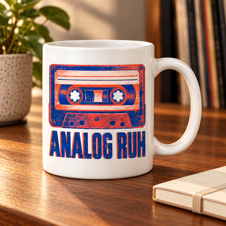 HOBİBAHÇEM Analog Ruh Tasarımlı Porselen Kupa - MODEL 663 HB006