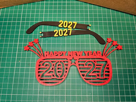 HOBİBAHÇEM 2027 Yılbaşı Parti Gözlüğü Yeni Yıl Eğlence Gözlüğü Parti Aksesuarı HB006