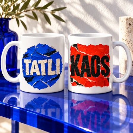HOBİBAHÇEM Tatlı Kaos 2'li Porselen Kupa Seti - MODEL 694 HB006