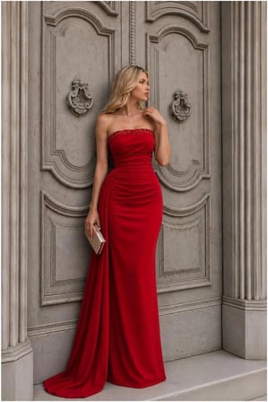 HOBİBAHÇEM Dik Elbise Maxi Payetli Kollu Abiye Yaka Uzun · Renk: Zümrüt · Beden: XL HB006