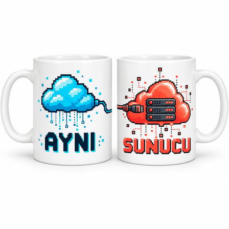 HOBİBAHÇEM Aynı Sunucu 2'li Porselen Kupa Seti - MODEL 700 HB006
