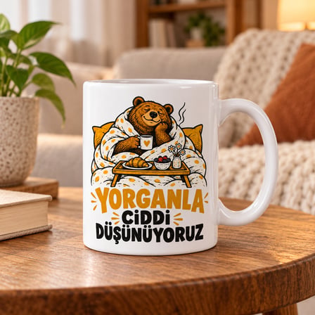 HOBİBAHÇEM Yorgan Diplomasisi Tasarımlı Porselen Kupa - MODEL 732 HB006