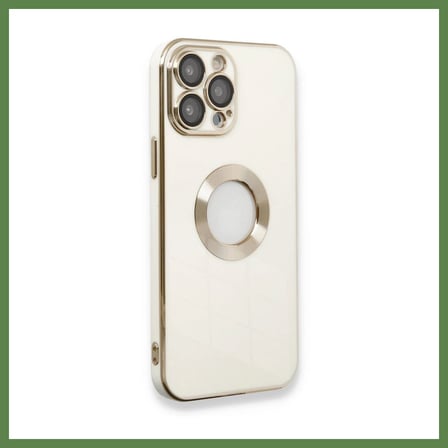 HOBİBAHÇEM iPhone 13 Pro Max Kılıf Store Silikon - Beyaz HB006
