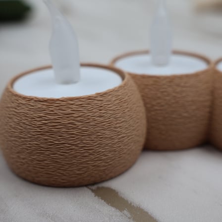 HOBİBAHÇEM Modern Tealight Mumluk LED Mum Tutucu Dekoratif Işıklı Mumluk HB006