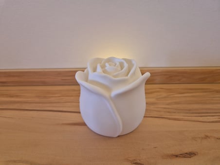 HOBİBAHÇEM Romantik Gül Formlu Tealight Mumluk Dekoratif Mum Tutucu HB006