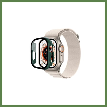 HOBİBAHÇEM Watch Ultra 49mm Desert Camlı Kasa Ekran Koruyucu - Koyu Yeşil HB006