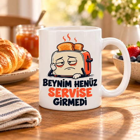 HOBİBAHÇEM Uyanış Servisi Tasarımlı Porselen Kupa - MODEL 760 HB006