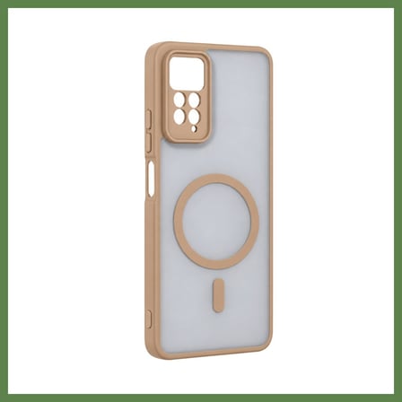 HOBİBAHÇEM Redmi Note 11 Pro Loji Magsafe Kapak - Çöl Titanyum HB006