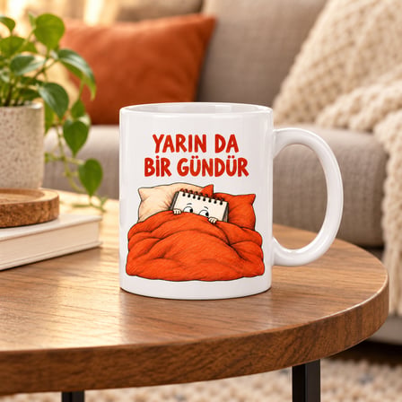 HOBİBAHÇEM Erteleme Takvimi Tasarımlı Porselen Kupa - MODEL 772 HB006