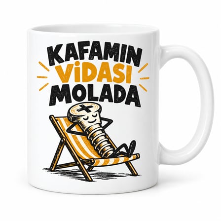 HOBİBAHÇEM Kafa Tamiri Tasarımlı Porselen Kupa - MODEL 768 HB006