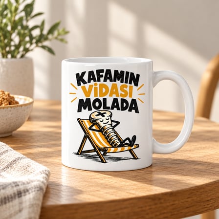 HOBİBAHÇEM Kafa Tamiri Tasarımlı Porselen Kupa - MODEL 768 HB006