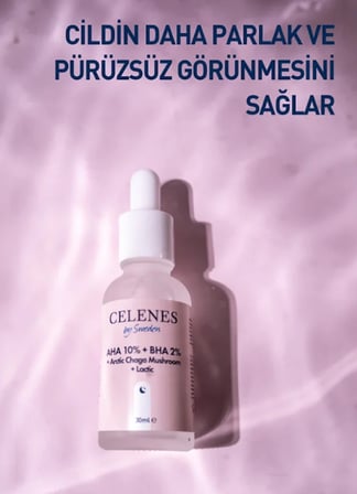 HOBİBAHÇEM Celenes Cilt Tonu Eşitleyici ve Canlandırıcı Rena AHA + BHA Serum - Arctic Chaga Mushroom 30 ml HB006