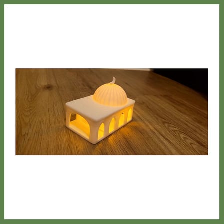 HOBİBAHÇEM Cami Formlu Tealight Mumluk Dekoratif Mum Tutucu Ramazan Süsü HB006