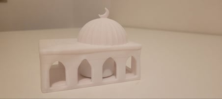 HOBİBAHÇEM Cami Formlu Tealight Mumluk Dekoratif Mum Tutucu Ramazan Süsü HB006