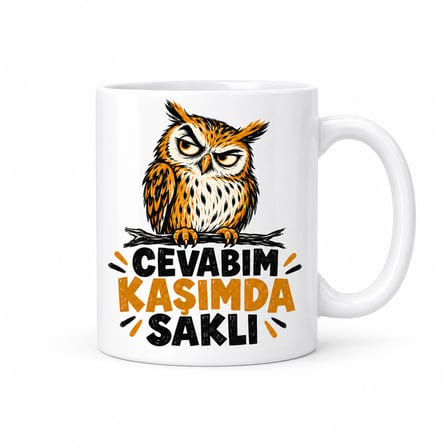 HOBİBAHÇEM Sessiz Tepki Tasarımlı Porselen Kupa - MODEL 839 HB006