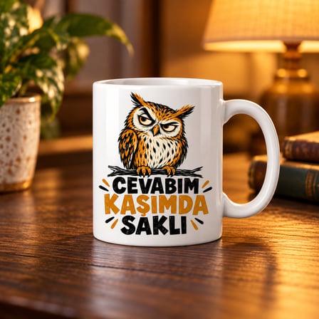 HOBİBAHÇEM Sessiz Tepki Tasarımlı Porselen Kupa - MODEL 839 HB006