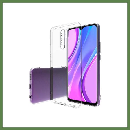 HOBİBAHÇEM Redmi 9 Kılıf Lüx Şeffaf Silikon - Şeffaf HB006