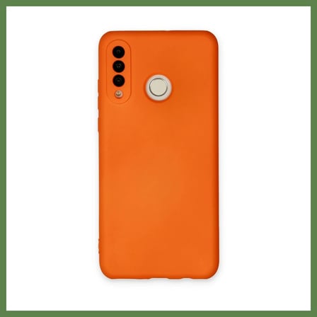 HOBİBAHÇEM Huawei P30 Lite Kılıf Nano içi Kadife Silikon - Turuncu HB006