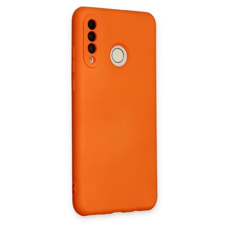 HOBİBAHÇEM Huawei P30 Lite Kılıf Nano içi Kadife Silikon - Turuncu HB006