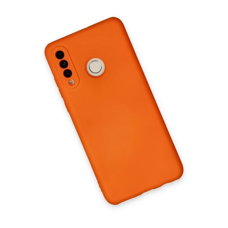 HOBİBAHÇEM Huawei P30 Lite Kılıf Nano içi Kadife Silikon - Turuncu HB006