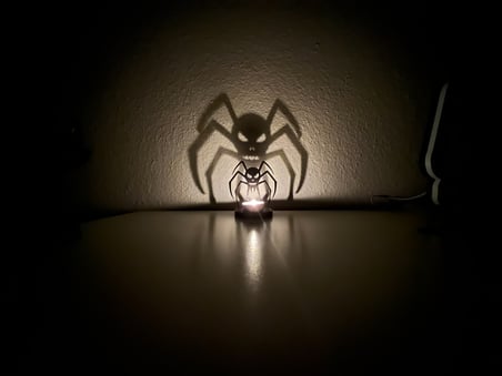 HOBİBAHÇEM Örümcek Figürlü Tealight Mumluk Cadılar Bayramı Gotik Dekoratif Mum Tutucu HB006