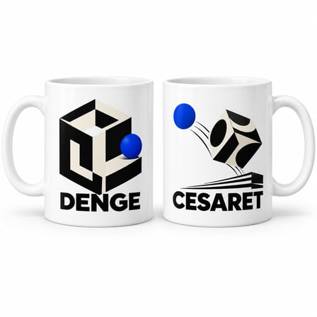 HOBİBAHÇEM Denge ve Cesaret 2'li Porselen Kupa Seti - MODEL 699 HB006