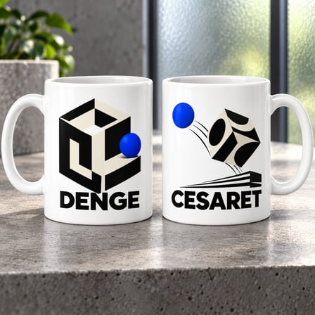 HOBİBAHÇEM Denge ve Cesaret 2'li Porselen Kupa Seti - MODEL 699 HB006