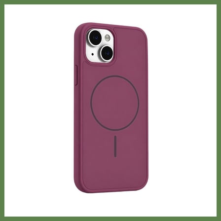 HOBİBAHÇEM iPhone 15 Azus Magsafe Kapak - Bordo HB006