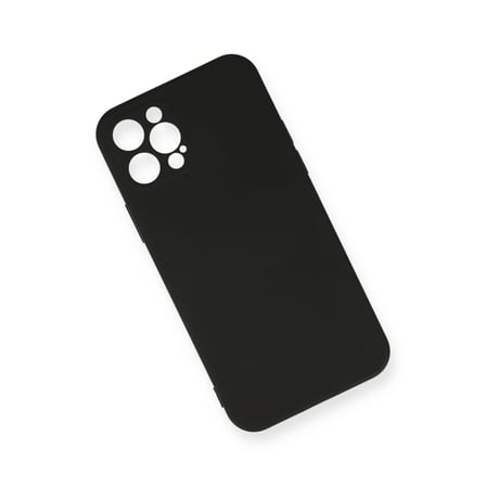 HOBİBAHÇEM iPhone 12 Pro Max Kılıf Nano içi Kadife Silikon - Siyah HB006