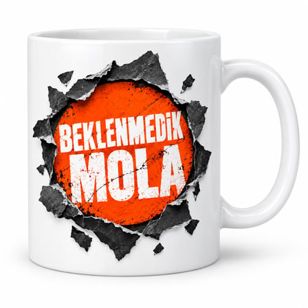 HOBİBAHÇEM Beklenmedik Mola Tasarımlı Porselen Kupa - MODEL 680 HB006