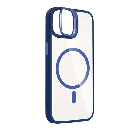 HOBİBAHÇEM Joko iPhone 11 Remim Lensli Magsafe Standlı Kapak - Lacivert HB006