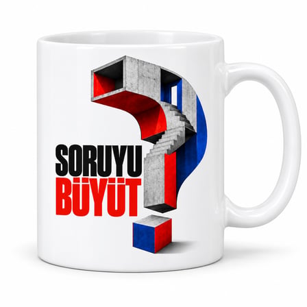 HOBİBAHÇEM Soruyu Büyüt Tasarımlı Porselen Kupa - MODEL 681 HB006
