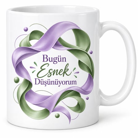 HOBİBAHÇEM Esnek Düşünceler Tasarımlı Porselen Kupa - MODEL 463 HB006