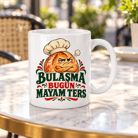HOBİBAHÇEM Bana Bulaşma Tasarımlı Porselen Kupa - MODEL 733 HB006