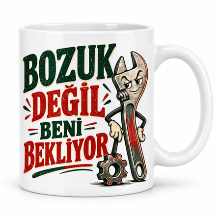HOBİBAHÇEM Tamir Ustası Tasarımlı Porselen Kupa - MODEL 826 HB006