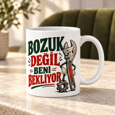 HOBİBAHÇEM Tamir Ustası Tasarımlı Porselen Kupa - MODEL 826 HB006