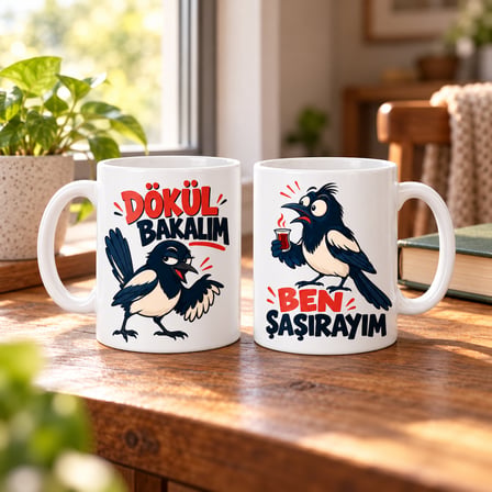 HOBİBAHÇEM Gıybet Ekibi 2'li Porselen Kupa Seti - MODEL 745 HB006