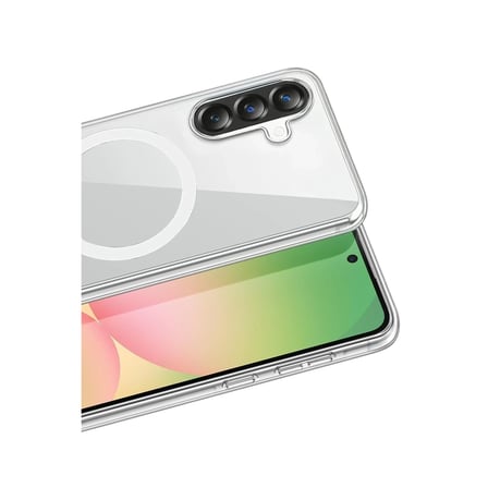 HOBİBAHÇEM Samsung Galaxy A57 5G Combo Sert Şeffaf Magsafe Kapak - Şeffaf HB006